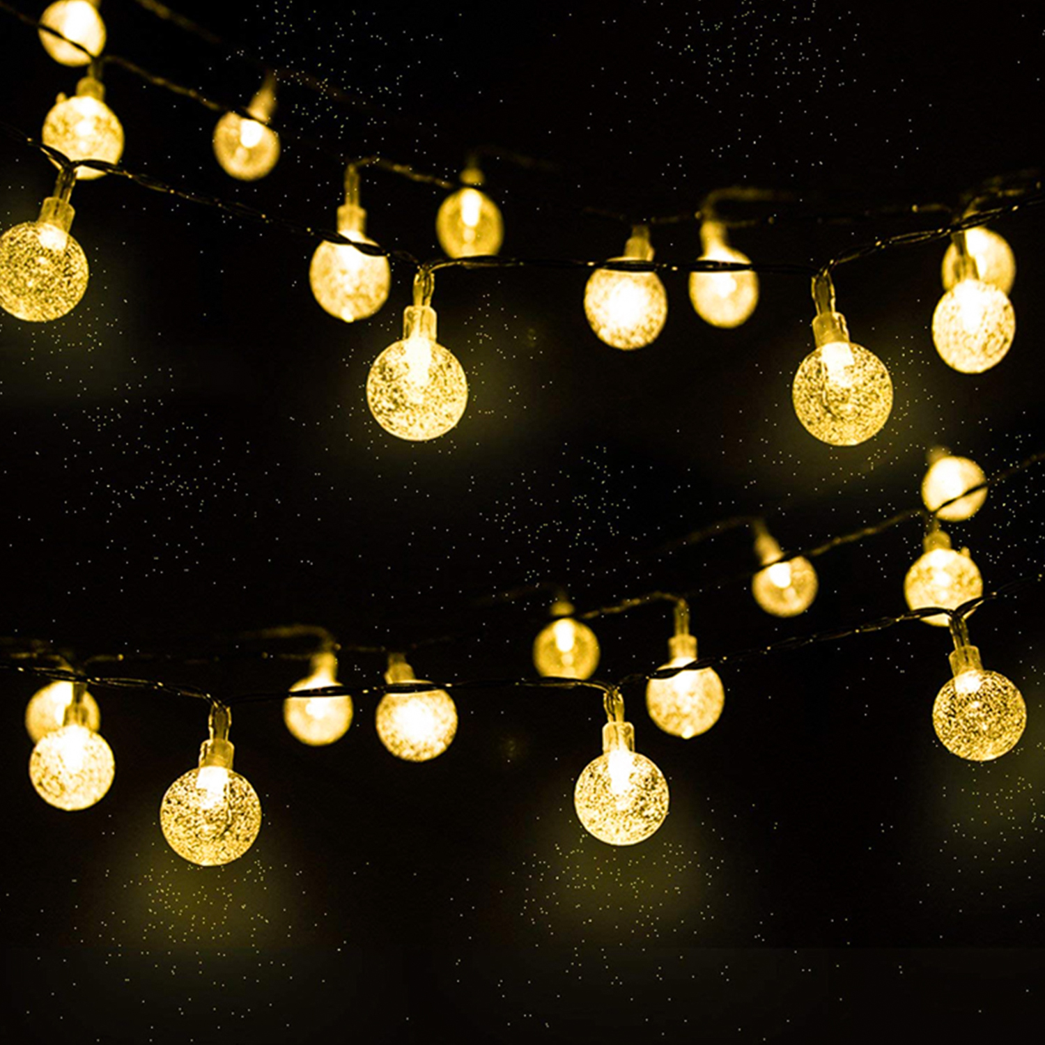 6.5m 30LED Lichterkette Kristallbälle Dekoration Beleuchtung Innen und Außen