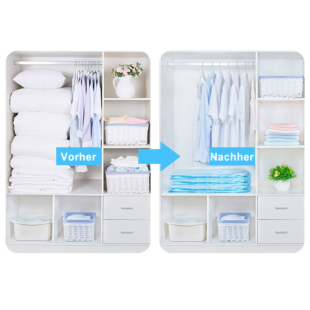 5x Vakuumbeutel Aufbewahrungsbeutel Tasche Textil Kleidung Vacuum für