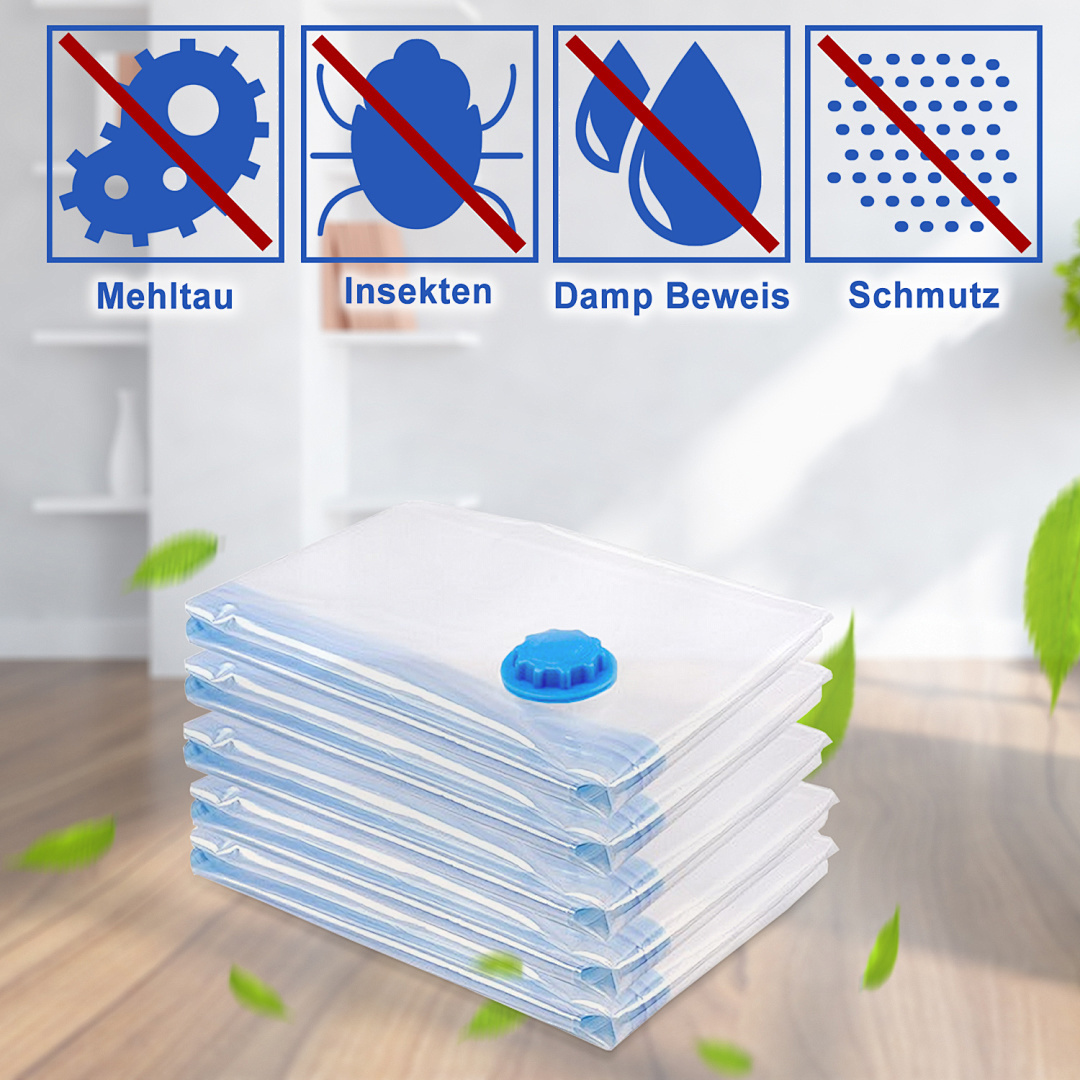 5x Vakuumbeutel Aufbewahrungsbeutel Tasche Textil Kleidung Vacuum für