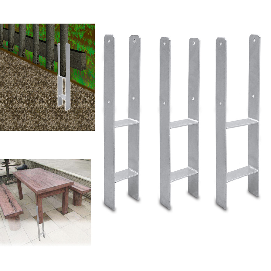 Pfostenanker Pfostenträger Feuerverzinkt Stahl Zäune Carports H-anker