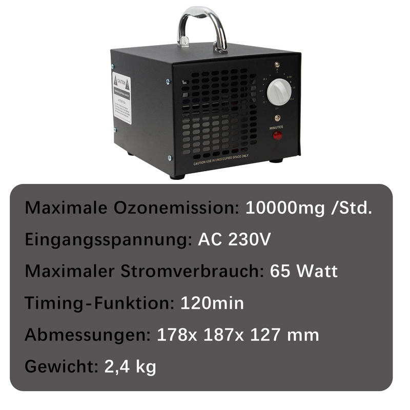Ozongenerator 10000mg Uringeruch 10G Desinfektion Haustiere Ozonisator