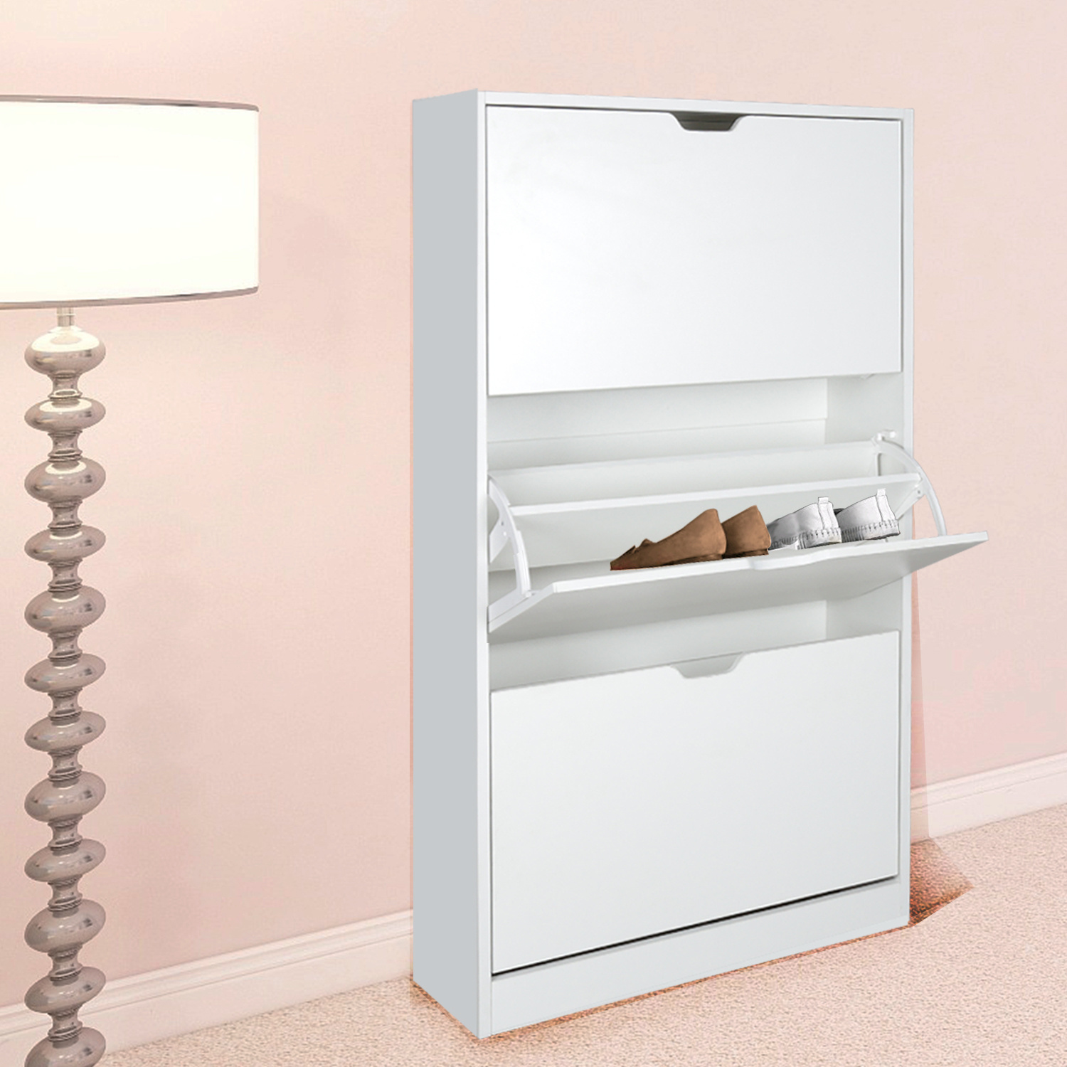 Schuhschrank Schrank Schuhablage Schuhbank Ablage Weiß Schuhregal