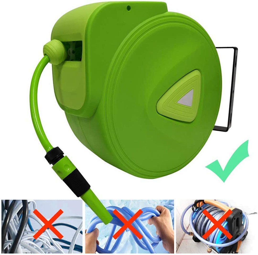 Schlauchaufroller Auto Schlauchtrommel Wasserschlauch 180°Schwenkbar