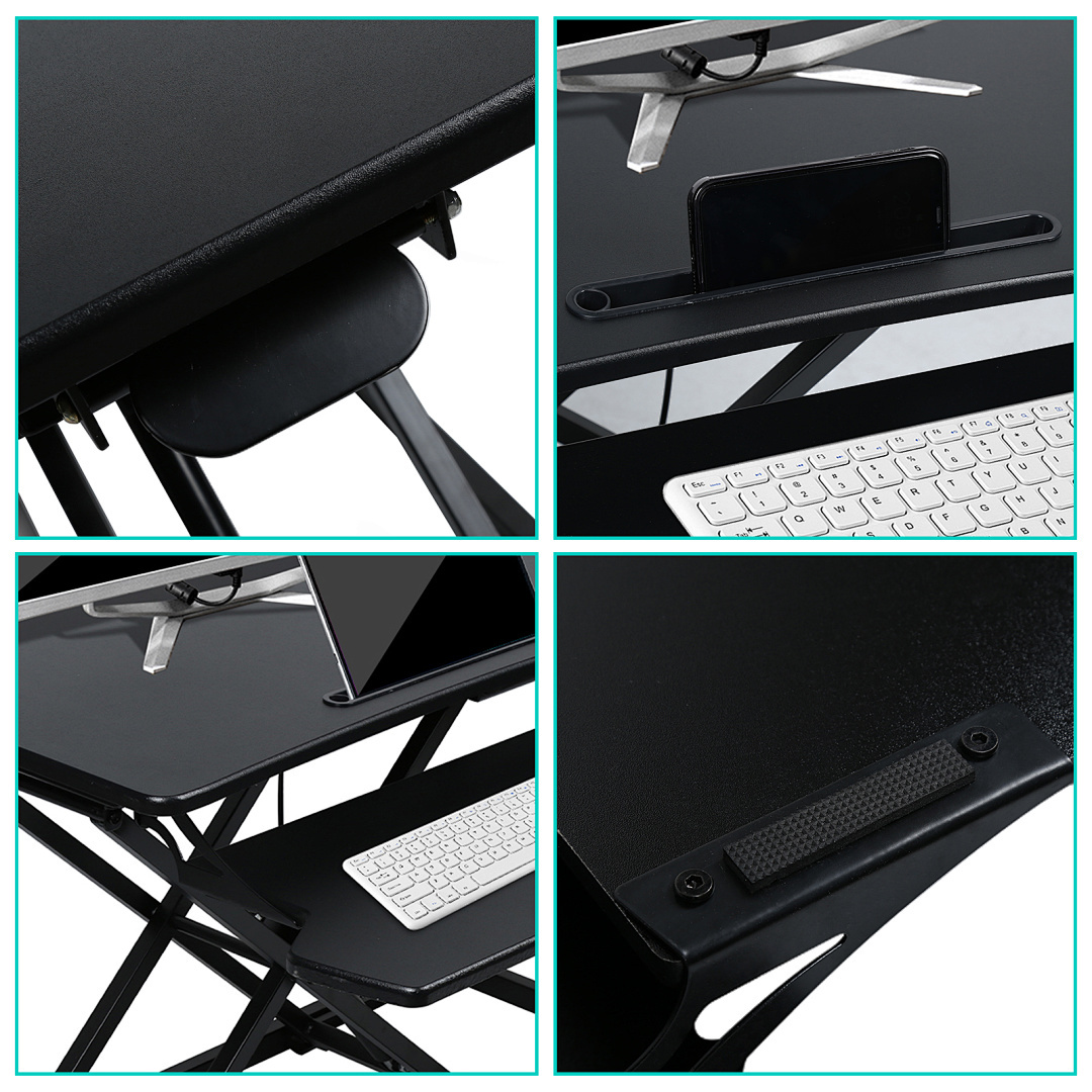 Sit-Stand Workstation Höhenverstellbarer Schreibtisch Home Office Tisch