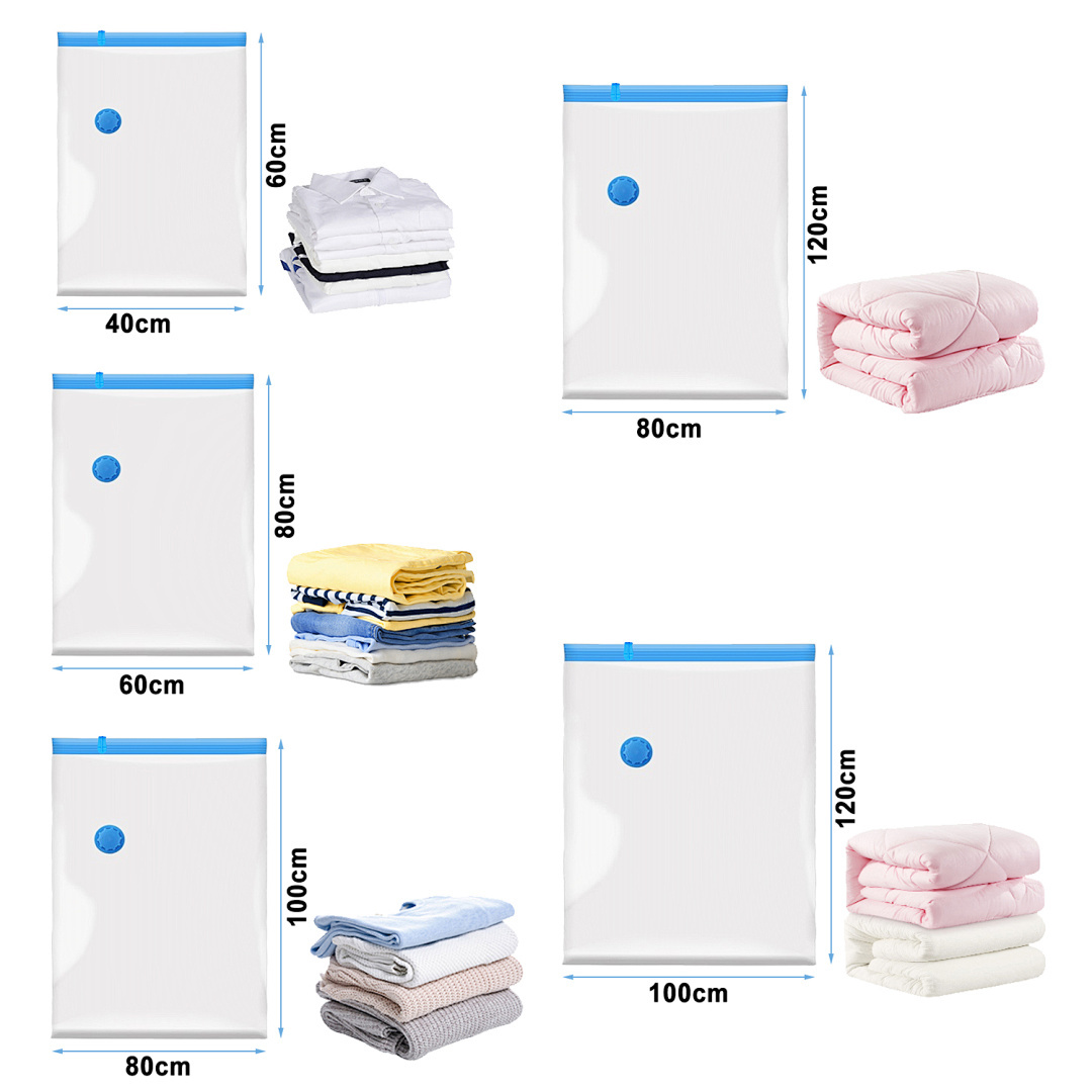 6x Vakuumbeutel Aufbewahrungsbeutel Kleidung Beutel Tasche Vacuum