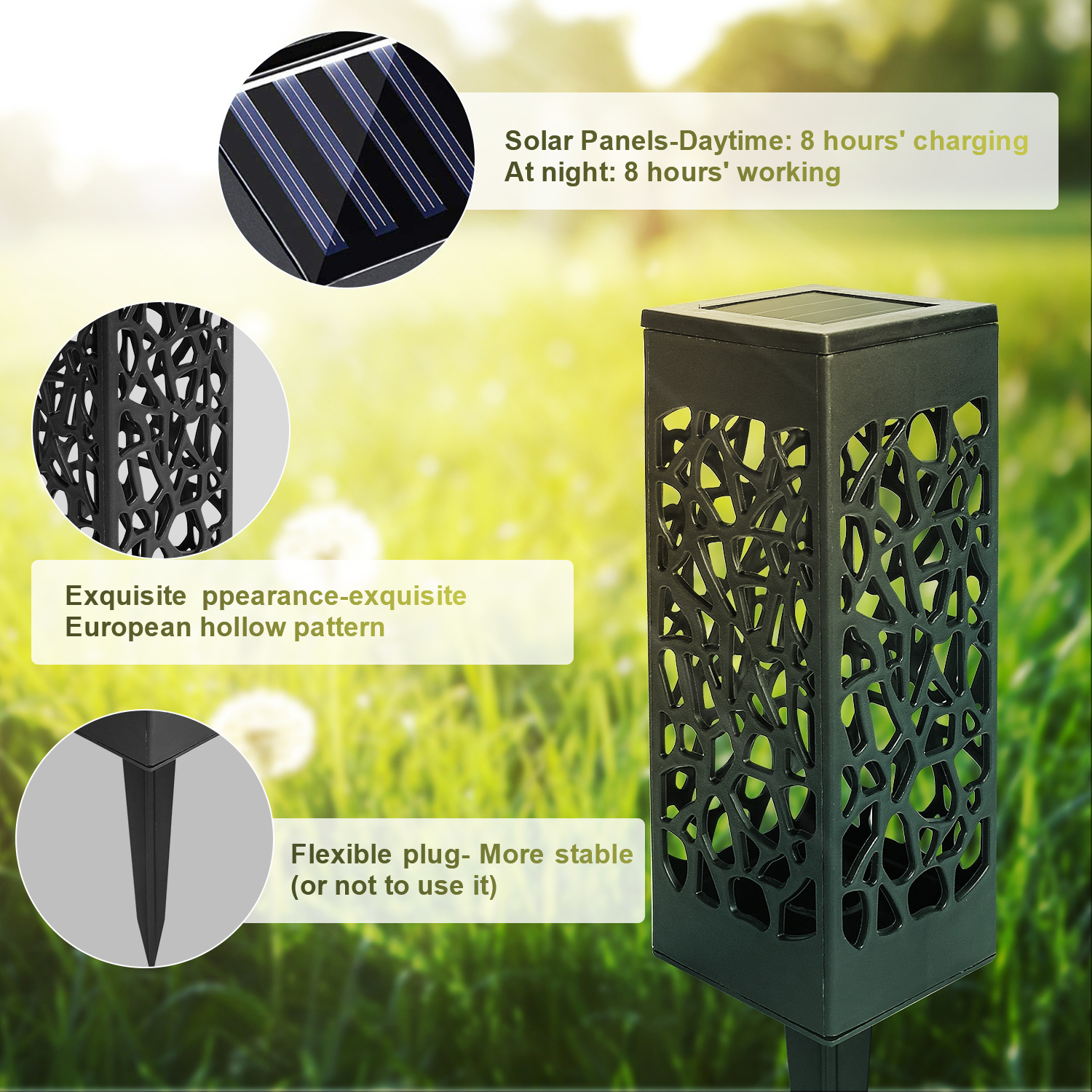 12X Solarlampe Veranda Warmweiß Gartenlicht Leuchten Hof Garten