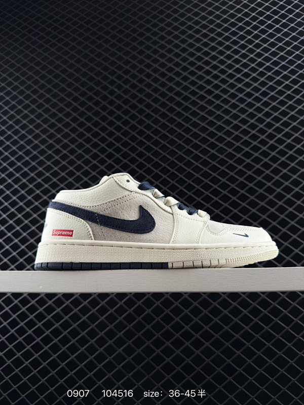 80 Nike Jordan Air Jordan 1“斯图西联名——高端定制 低帮 复古 减震 防滑 耐磨 篮球鞋  定制鞋盒 大厂纯原品质出货 超高清洁度 皮料切割干净无任何毛边 细节完美   货