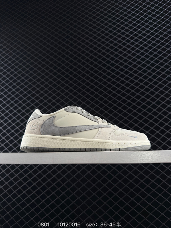 80 ✅AJ1倒勾Travis Scott x Air Jordan 1 ” Reverse Mocha “ AJ1乔1 TS 闪电 联名倒钩 低帮文化篮球鞋 完美品质出货 细节如图所示  鞋面切割工