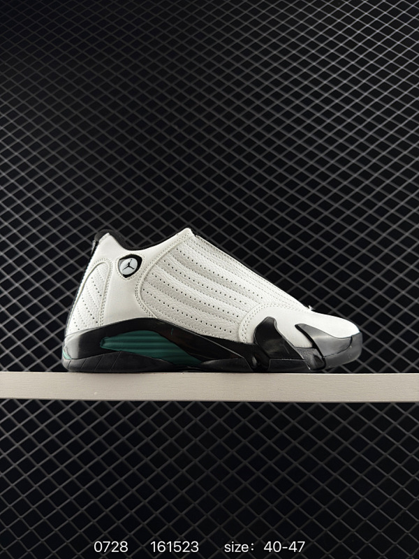 115 Jordan Air Jordan 14 GOLF “OXIDIZED GREEN” 舒适耐用 防滑耐磨 中帮 复古篮球鞋 男款 白绿色 编码：161523 尺码：如图 货号：HJ7710 1