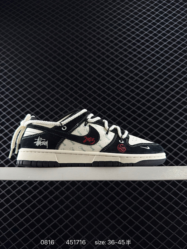 80 耐克Nk SB Dunk Low BAPE联名-绑带拼色灰勾 周年高端定制 低帮休闲板鞋 定制鞋盒 大厂纯原品质出货 超高清洁度 皮料切割干净无任何毛边 细节完美  尺码：36 36.5 37.