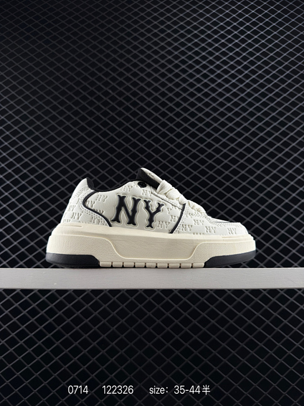 130 ✅2022ss春季学院穿搭爆款Korea韩国限定，联乘NY美国榄球洋基队 MLB Chunky Liner New York Yankees学长鞋系列低帮老爹风轻量增高厚底百搭休闲运动