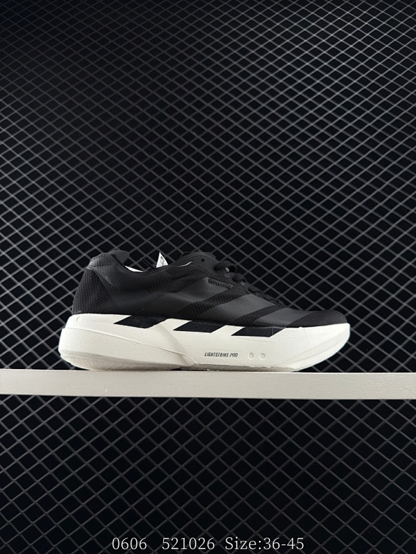 130 公司级✅Adidas Adizero Adios Pro 4M 马拉松飞线贾卡轻质透气休闲运动跑步鞋 采用双层透气网纱 Flywire动态飞线绑缚鞋面材质 内置Zoom小气垫装置  货号：JR