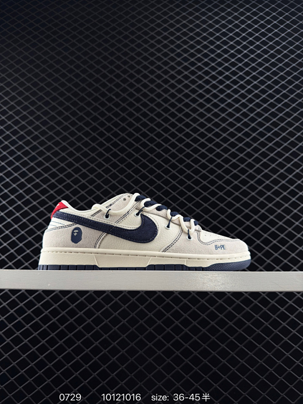 80 海外爆款限量发售！公司级 Nike SB Dunk Low“BAPE联名——绑带蓝勾” 周年高端定制 低帮休闲板鞋 定制鞋盒 大厂纯原品质出货 超高清洁度 皮料切割干净无任何毛边 细节完美