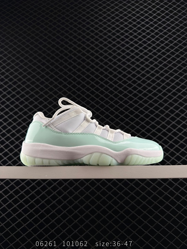 310 Nike Air Jordan 11 Retro Low"Igloo" 白薄荷绿 低帮运动文化篮球鞋 原楦原档案数据开模打造 原厂中底拉帮钢印 原厂漆皮 防冻不开裂 头层皮料 原装鞋撑 水