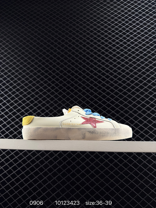 115 公司级✅GGDB 小脏鞋 低帮板鞋 白银黑色 闪钻 做旧 意大利时装品牌·黄金鹅 GGDB Golden Goose Super Star 系列小脏运动鞋 完美精细做工 全手工打磨做旧 3厘米