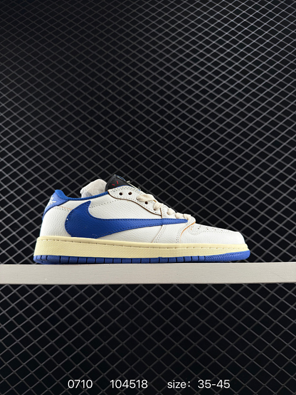 90 真标✅「闪电倒钩AJ1」当红嘻哈歌手特拉维斯·斯科特携手藤原浩主理品牌Fragment Design x Travis Scott x Nike Air Jordan 1 Low OG SP”M