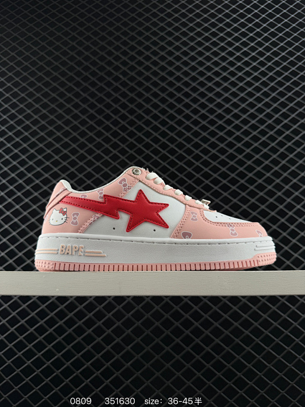 150 BapeStaToLow明星同款 公司级版本 猿人头经典低帮运动休闲板鞋 市售最高版本原鞋开发匠心打造开发时长超过半年鞋面内里均采用市场最好的头层牛皮原数据进口机台高频印压LOGO中底嵌入Or