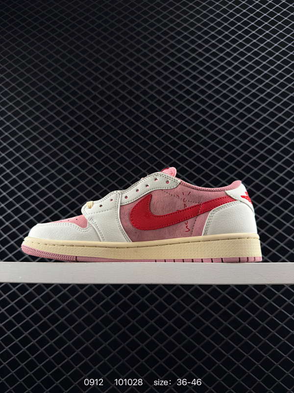 140 AJ1倒勾Travis Scott x Air Jordan 1 ” Reverse Mocha “ AJ1乔1 TS 闪电 联名倒钩 低帮文化篮球鞋 货号:DM7866-002 尺码:36