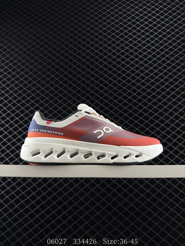 130 公司级✅On昂跑 Cloudsurfer Next 舒适百搭 简约 耐磨 低帮跑步鞋 Cloudsurfer Next鞋身外观的设计灵感源于 On 昂跑的专业竞赛鞋 鞋面采用工程编织材料打