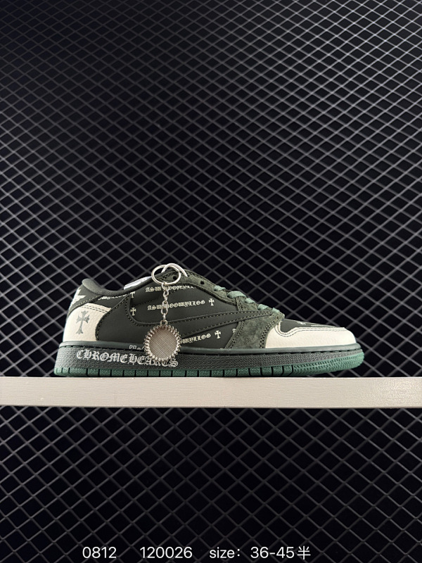 130 AJ1倒勾Travis Scott x Air Jordan 1 ” Reverse Mocha “ AJ1乔1 TS 闪电 联名倒钩 低帮文化篮球鞋 货号:XS2024 尺码:36 36.5