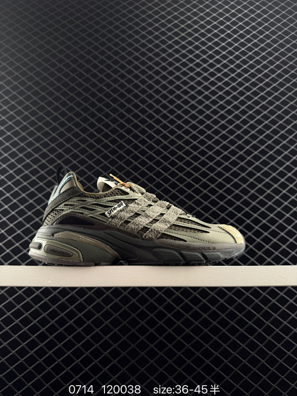 190 公司级✅Adidas Adistar Cushion Sftm防滑耐磨 低帮 运动老爹鞋  这款鞋以90年代的复古跑鞋为灵感，整体造型经典且富有层次感，非常适合喜欢复古风格的消费者。 绿色配色