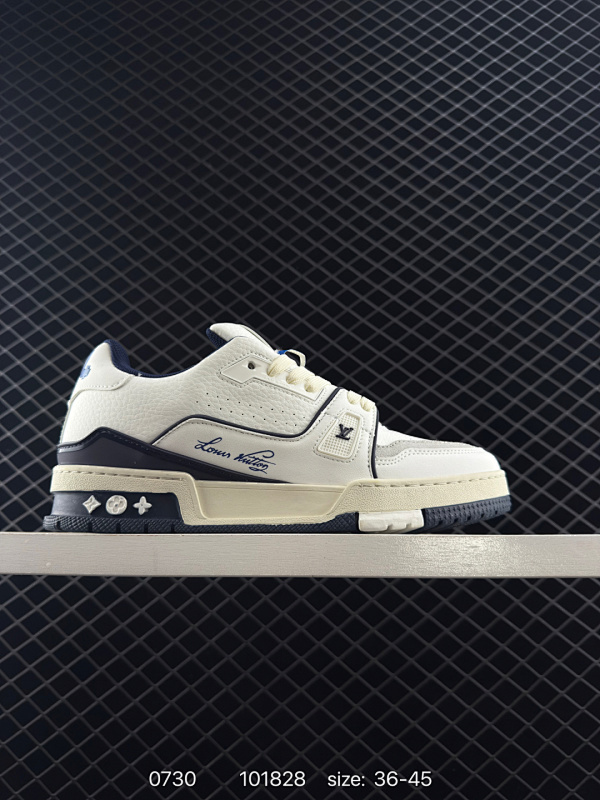 140 Louis Vuitton/路易威登 广东原产，采用皮革鞋面材质，，内里全小羊皮打造及去味海玻璃脚垫，外置耐磨橡胶大底❗全新LV路易威登Louis Vuitton Remarque Low经典