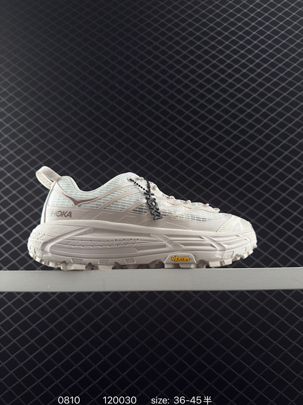 150 公司级✅HOKA MAFATE SPEED THREE 2玛法特 超轻厚底轻量山地跑步鞋 滚动平衡科技和适度的脚后跟倾斜角度 可平稳步伐体验和柔软的脚感 鞋面采用了皮革相拼 带来良好的舒适性和