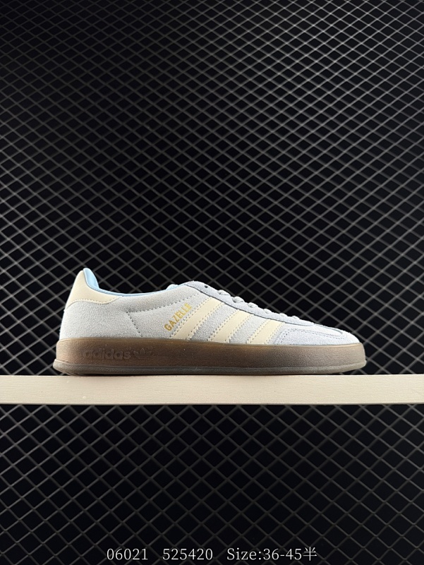 100 真标✅阿迪达斯Adidas Originals Gazelle Indoor 三叶草复古防滑耐磨低帮板鞋 H06259 鞋款采用柔软的绒面革和耐用的皮革衬里融合在橡胶外底上！ 货号：IE700