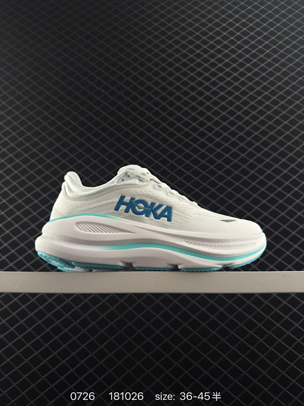 130 HOKA M BONDI 9 轻盈跑鞋 这个品牌来自于新西兰的毛利语，HOKA表示大地，ONE ONE表示飞越，连起来就是飞越地平线，ONE ONE不是读作“万万”，正确读法是“欧尼欧尼”。