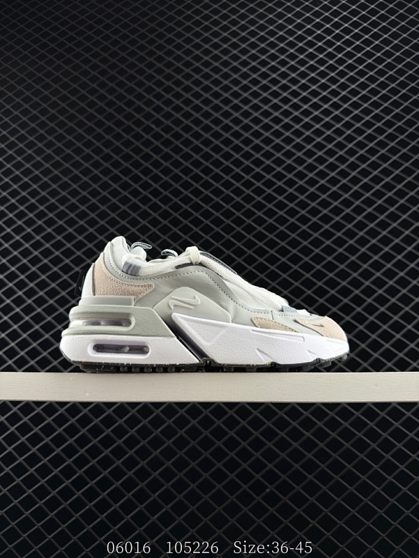 130 耐克Nike Air Max Furyosa 缤纷美学延续了 Air Max 家族科技感十足的设计理念，依旧使用可视气垫组成减震部分，进一步强调了其未来科幻的概念。整个鞋身采用舒适柔软的多种面