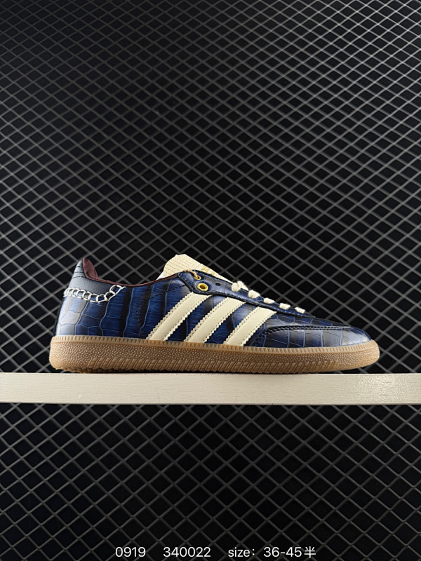 110 公司级✅Adidas Originals Wales Bonner Samba OG桑巴舞系列绅士德训足球风百搭低帮休闲运动板鞋 货号:JH9825 尺码:36 36.5 37 38 38.5