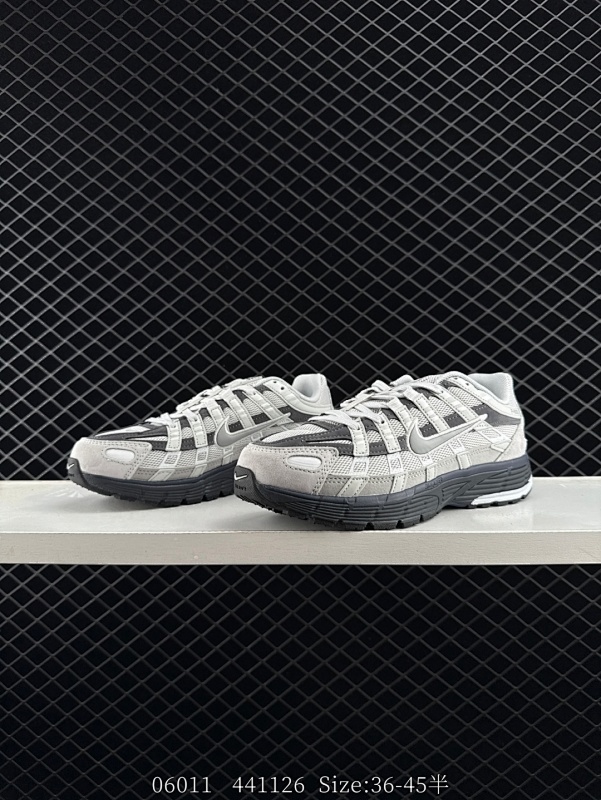 130 Nike P-6000 高颜值跑鞋 又能出街又能跑步！Nike p-6000 女子跑鞋内外侧都用了灰色的钩子，采用透气材料，搭配匠心覆面，再现千禧年代的跑鞋风格，塑就大气外观。鞋款秉承 Nik