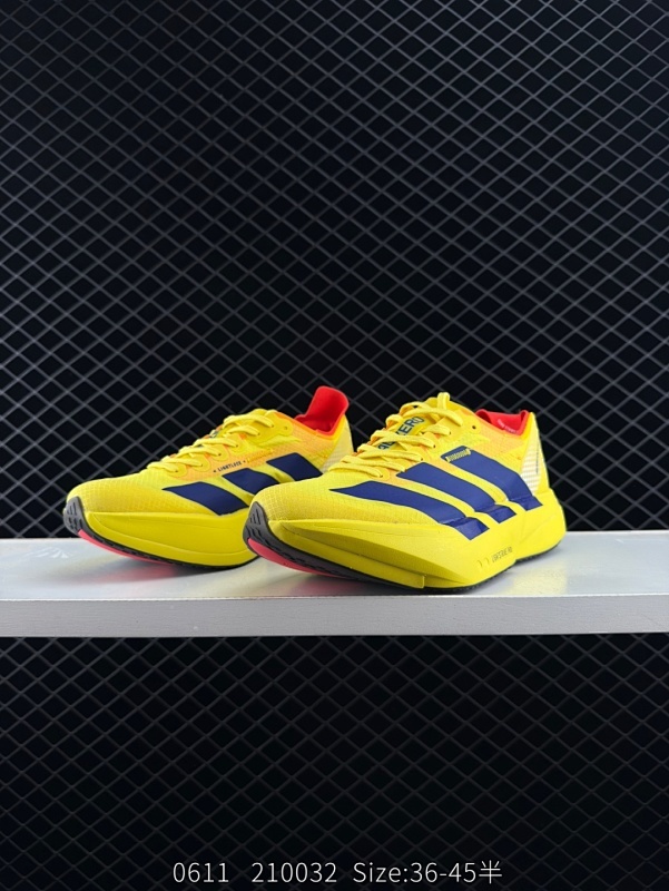 160 公司级✅Adidas Adizero Adios Pro 4M 马拉松飞线贾卡轻质透气休闲运动跑步鞋 采用双层透气网纱 Flywire动态飞线绑缚鞋面材质 内置Zoom小气垫装置  货号：JR