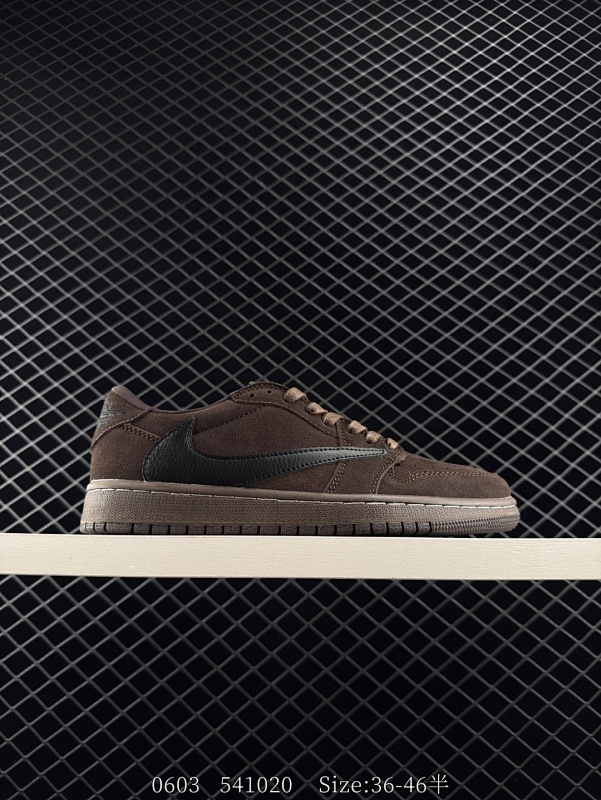 100 Travis Scott x Fragment Design x Air Jordan 1 Low OG 低帮 白蓝闪电倒勾联名 AJ1 乔丹1代 aj1 乔1 低邦 白蓝闪电倒钩联名 乔丹篮