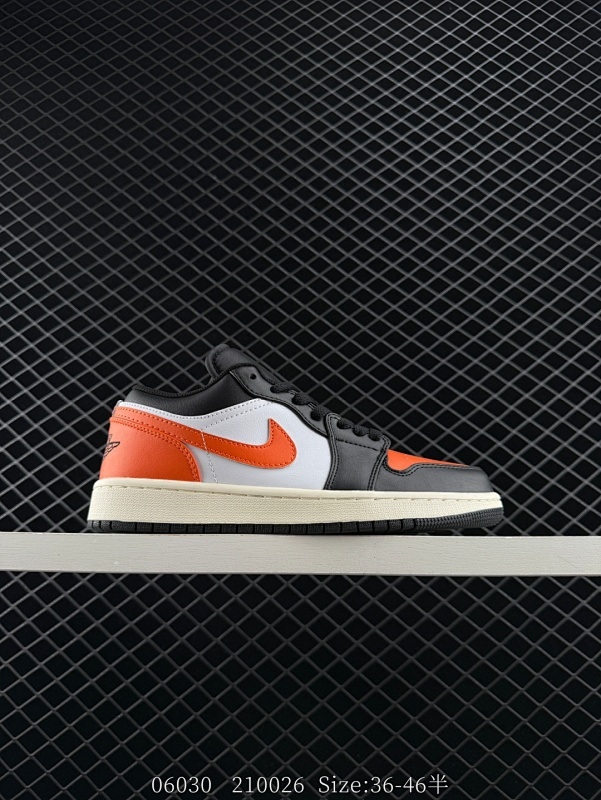 130 Air Jordan 1 Low "Shattered Backboard" 低帮 扣碎篮板 AJ1 乔丹1代 aj1 乔1 低邦 黑白橙 男女同款 乔丹篮球鞋系列 2025年，Jordan