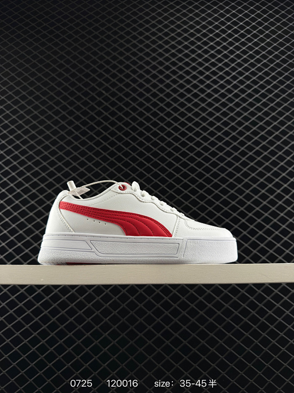 80 PUMA/彪马 男女鞋真标带半码，日韩校园风❗️彪马PUMA Smash Vulc Leather Low 韩系百搭耐磨橡胶底板鞋 374764  类型：男女鞋 码数：如图 编码：12001