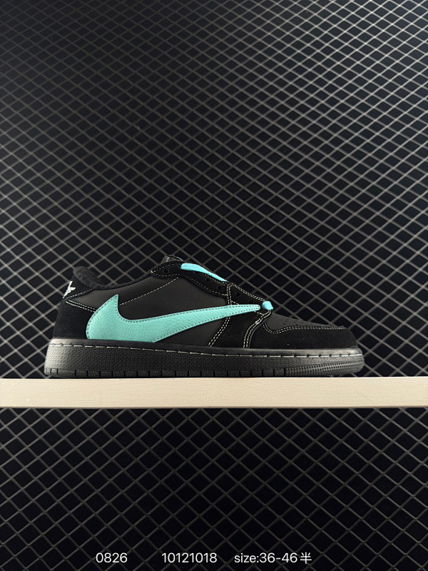 90 AJ1倒勾Travis Scott x Air Jordan 1 ” Reverse Mocha “ AJ1乔1 TS 闪电 联名倒钩 低帮文化篮球鞋 货号:DM7866-002 尺码:36 3