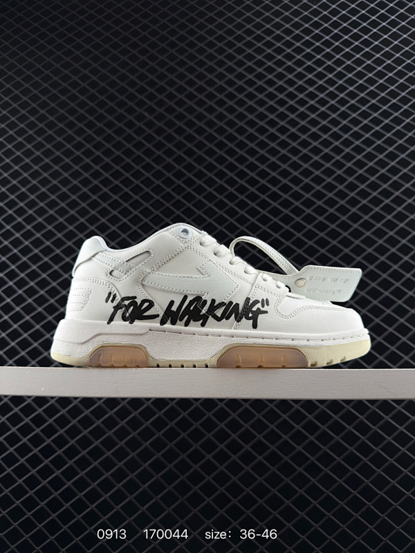 220  男女鞋配置天地盖礼盒及防尘鞋袋,说明书!!，升级原楦型开发纸版楦型，采用软质粒面头层皮革鞋面材质，内嵌加厚发泡EVA缓震鞋垫贴附去臭网布，外置耐磨隔色橡胶鞋底❗当红美潮街头设计师独立品牌Of