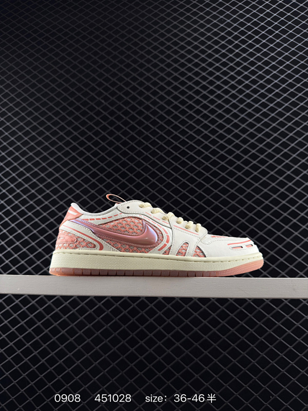 140 Nike Air Jordan 1 Low AJ1乔1低帮休闲板鞋 同步官方配色  原档冲孔鞋头 四线拉帮 鞋舌高弹海绵填充 官方货号:HQ2186 130 Size:36 36.5 37.5