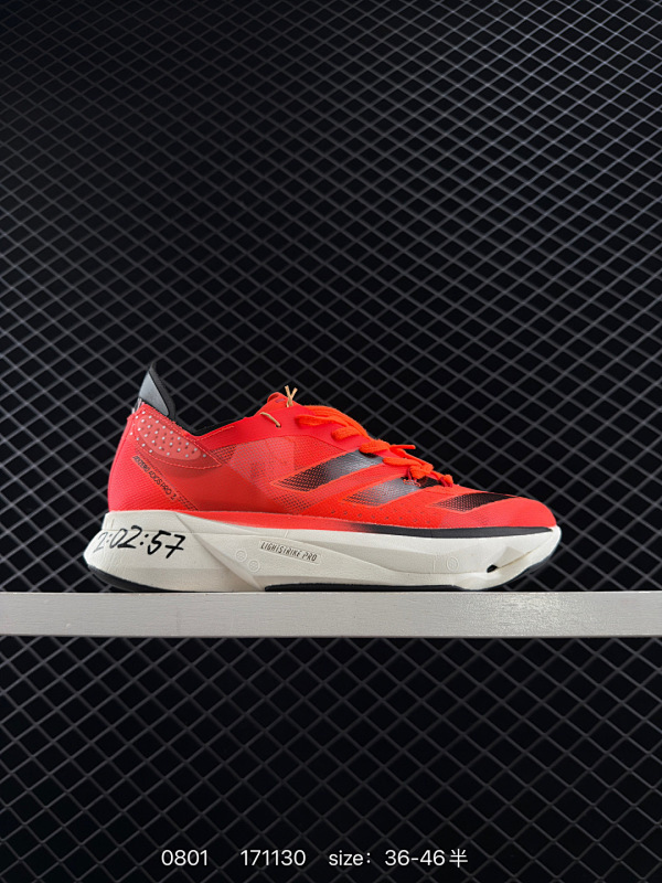 150 ad Adizero Adios Pro 3 红色！ 货号ID3634！ 尺码36-46 编码：171130  详情          ¥ 150