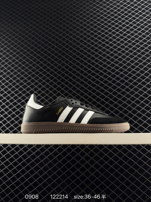70 ✅Adidas Originals Samba XLG 桑巴舞系列 阿迪达斯 三叶草 绅士德训足球风百搭低帮休闲运动板鞋 货号:B75807 ID:122214