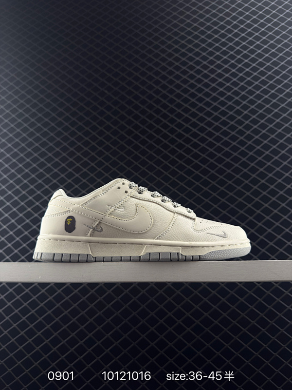 80 Nike SB Dunk Low“BAPE联名——米白小绿勾” 周年高端定制 低帮休闲板鞋 定制鞋盒 大厂纯原品质出货 超高清洁度 皮料切割干净无任何毛边 细节完美  货号：XD6188-026