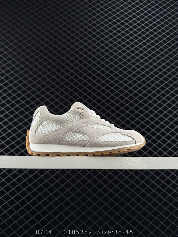 260 公司级✅向品牌著名的「intrecciato」图样致敬！意大利奢侈品牌 Bottega Veneta Orbit 宝缇嘉 葆蝶家 低帮 米色 轨道系列系带低邦透气舒适休闲低邦运动鞋 Botte