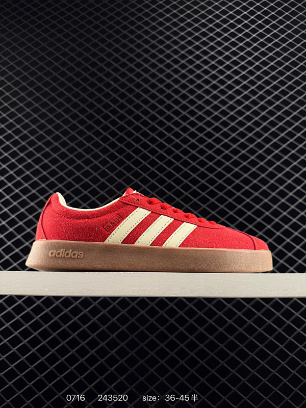 100 阿迪达斯AD NEO VL COURT CLASSIC男女子休闲运动板鞋 要精通反重力的运动？你需要一双坚韧的运动鞋 这款AD有着滑板风格运动鞋经典外型 配合耐用设计 以结实橡胶大底配上泡胶鞋