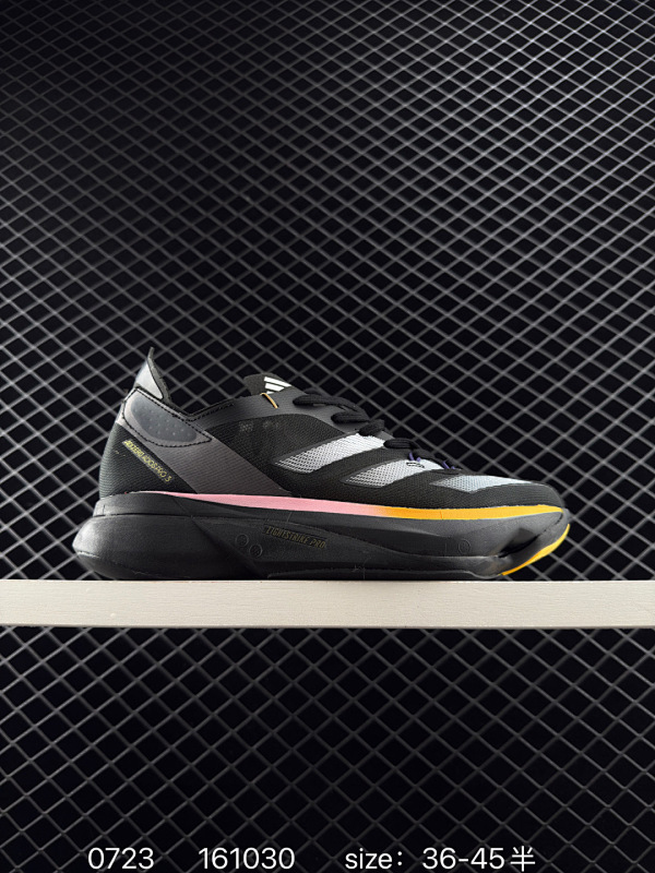 150 公司级✅Adidas Adizero Adios Pro 3马拉松飞线贾卡轻质透气休闲运动跑步鞋 采用双层透气网纱 Flywire动态飞线绑缚鞋面材质 内置Zoom小气垫装置  货号:IG64