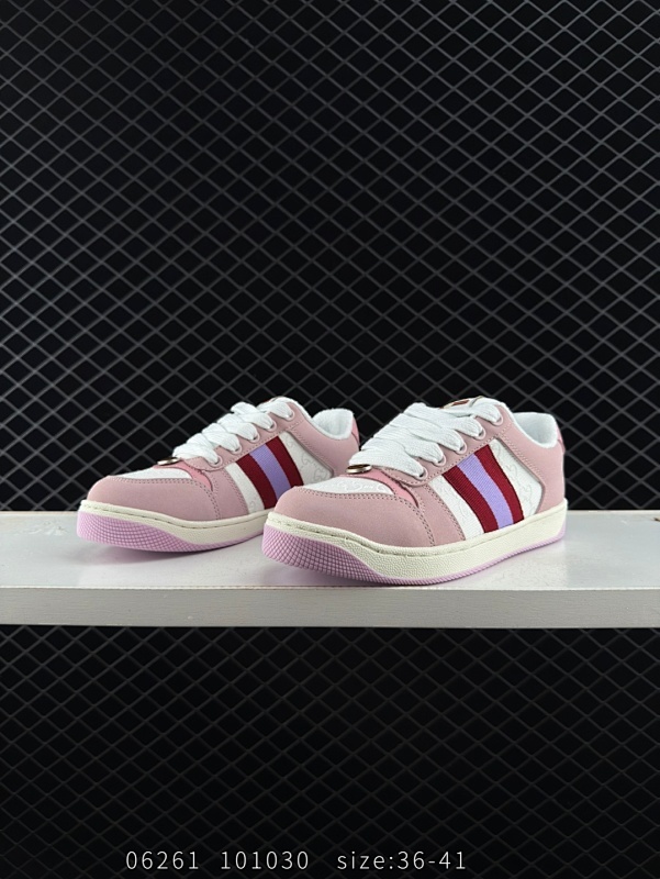 150 公司级✅Gucci 古驰 Screener 运动休闲时装奢侈品系列 GG珐琅扣 擦脏做旧小脏鞋 高端零售海淘商家混卖版本 东莞纯原品质 原鞋对照工艺生产 原厂一致色泽度玛瑙珐琅GG扣 原版一致