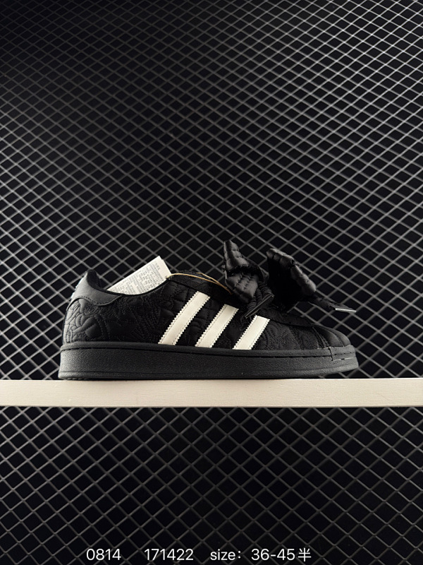 110 Caroline Hu x Adidas originals Superstar W 潮流 时尚 防滑减震 低帮 阿迪达斯板鞋 搭配大朵蝴蝶结 呈现风格极为有趣 少女心十足  细节点缀更是非常