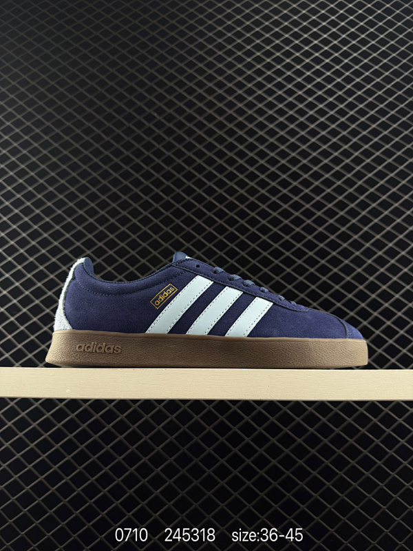 90 阿迪达斯 Adidas VL COURT CLASSIC SHOES 运动休闲板鞋德训鞋「T头鞋」 这款adidas经典运动鞋，以经典造型塑就百搭风格。灵感源自adidas典藏设计，实穿鞋面