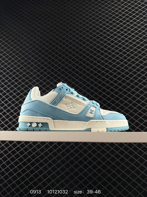 160 Louis Vuitton/路易威登 原装进口皮革鞋面材质，原装一致TPR光泽组合鞋底，耐弯折滴塑支持片，鞋垫嵌入超软脚感乳胶材质❗驴的篮球鞋,Virgil Abloh亲自操刀设计❗全新LV路