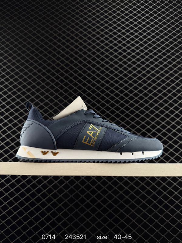 105 EMPORIO ARMANI阿玛尼 EA7 皮革 圆头系带 低帮 生活休闲鞋 男款 黑橙 货号：X8X027 尺码：40-45 编码：243521  详情          ¥ 105